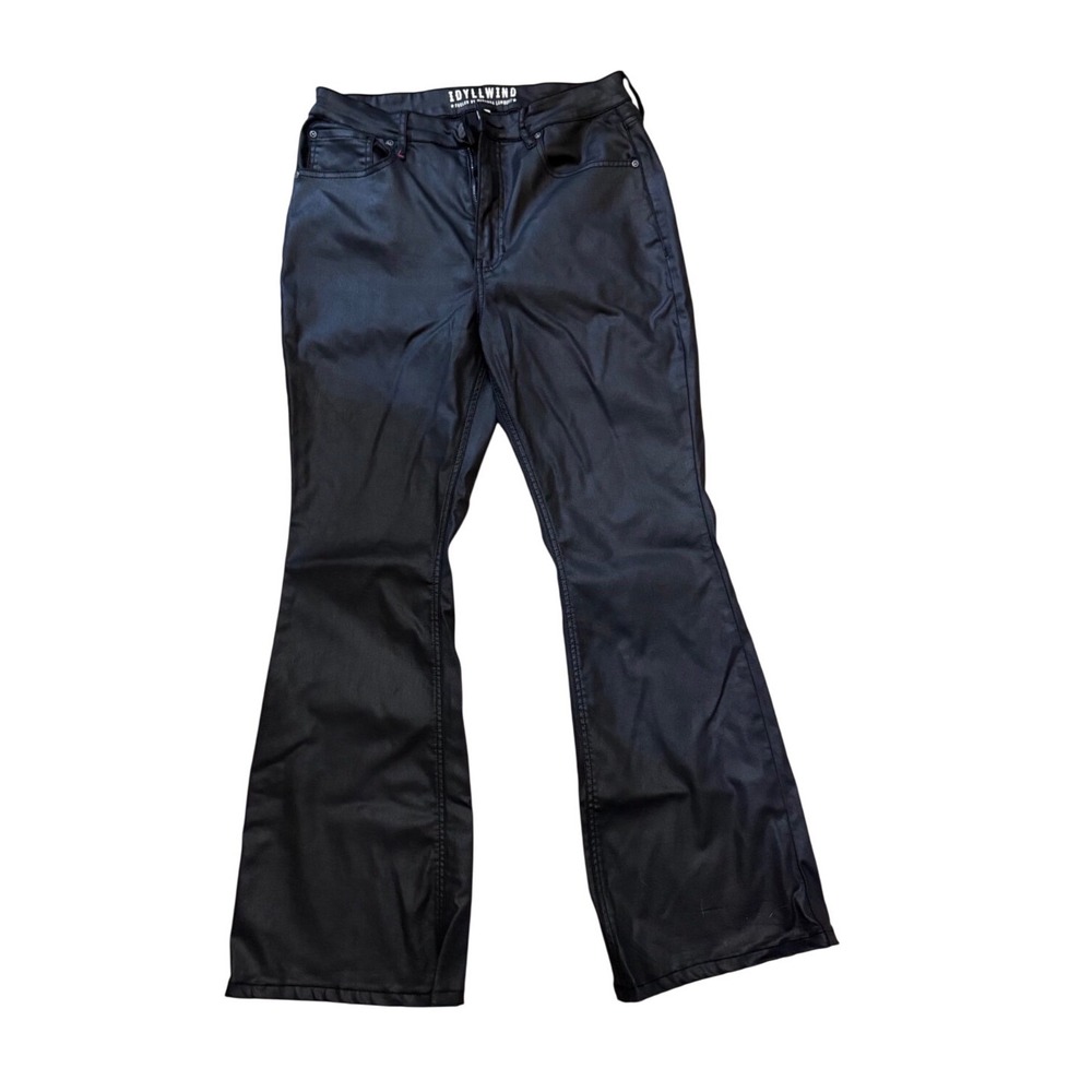 Idyllwind By Miranda Lambert Coated Faux Leather Style Flare Black Western Pants